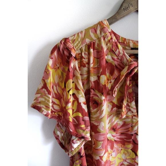 Torrid Floral Tie Top Preowned Size 1  Plus Size 14/16 - Picture 4 of 8